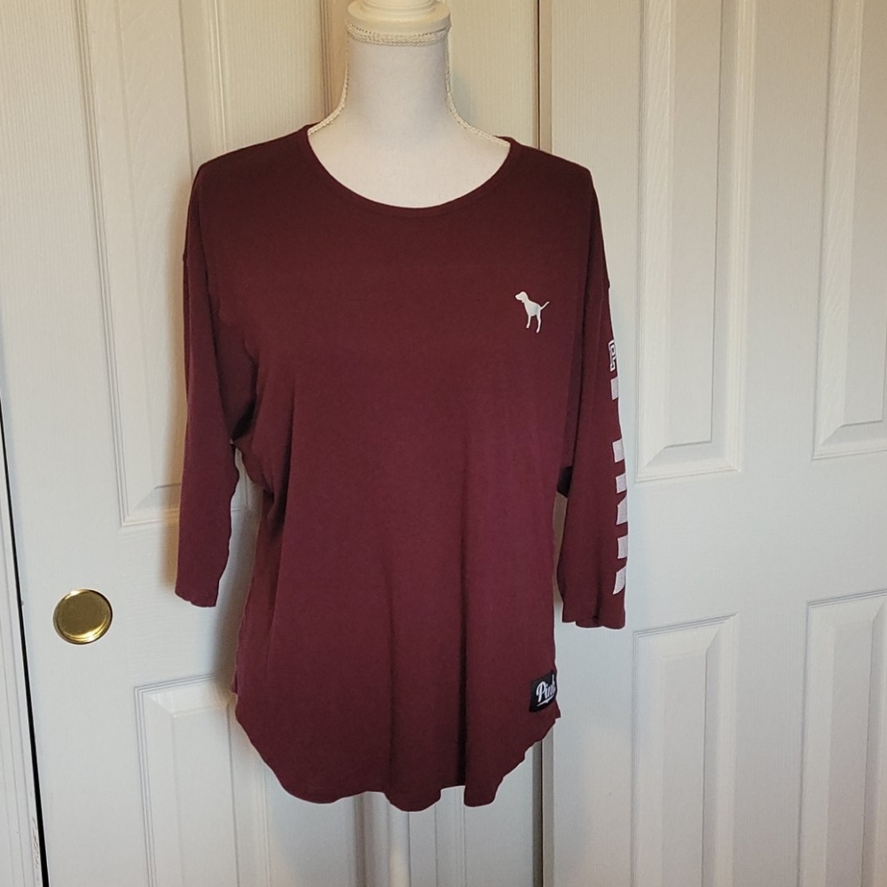 Maroon "Pink" shirt